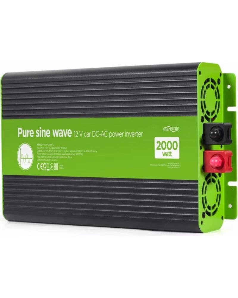 Gembird Inversor Corriente Dc-ac Coche 2000W Onda Sinusoidal Pura