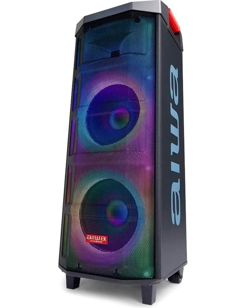 Aiwa KBTUS-710 Altavoz para Fiestas Karaoke Bluetooth Trolley Black