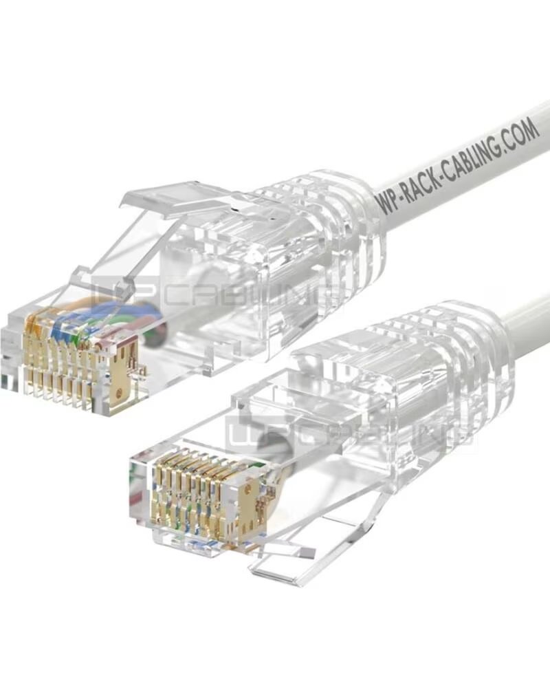 Wp European Cabling Solution Cable de Red Slim Latiguillo RJ45 U - Utp Cat 6a 1m Blanco WPC-PAT-6AU010BL-S