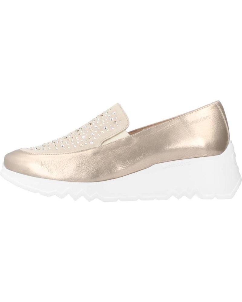 MOCASINES WONDERS E-6722 COLOR ORO BRONCE