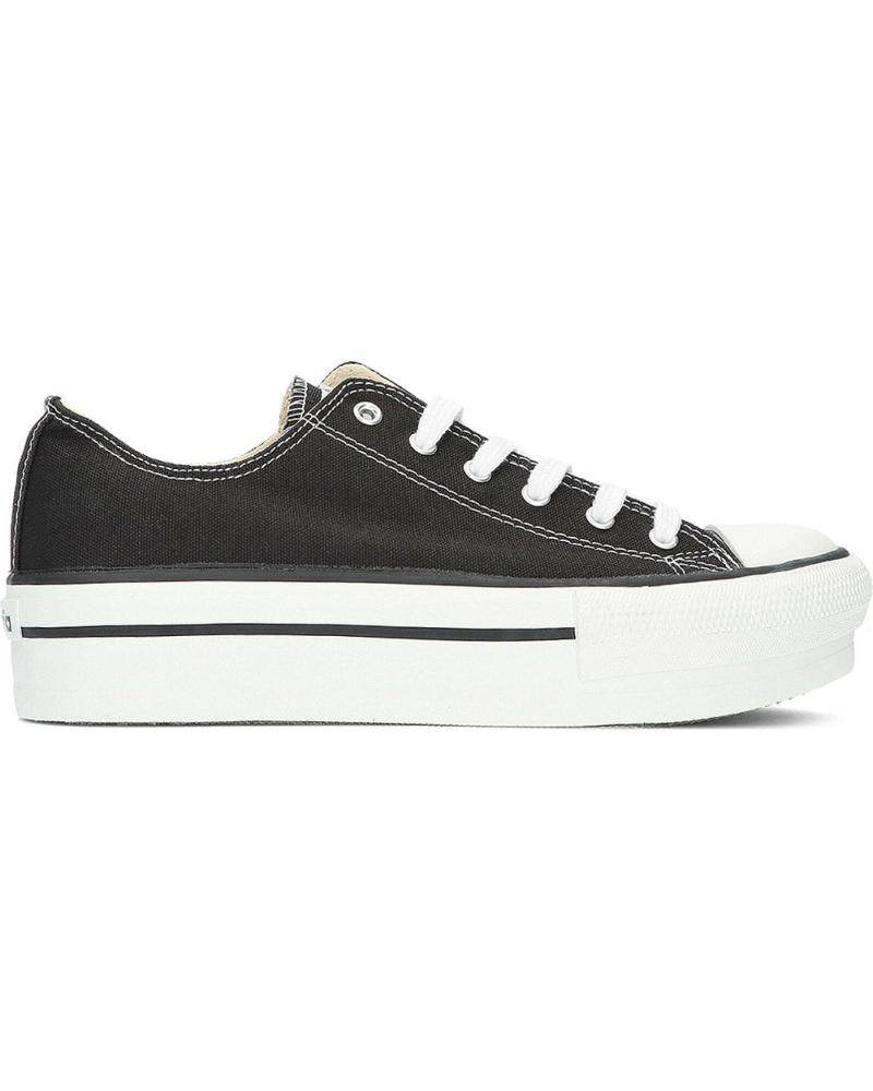 VICTORIA TRIBU DOBLE LONA NEGRA 1061100 - ZAPATILLAS PLATAFORMA BAJAS NEGRO