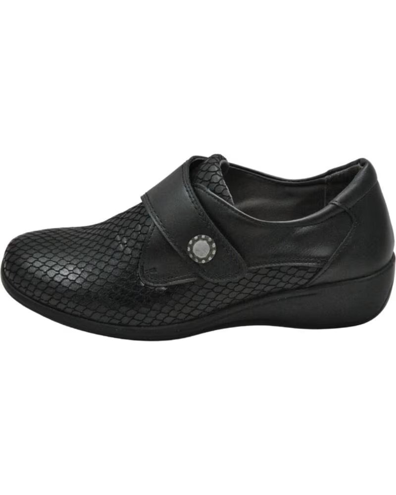 de lumel guant - zapato con cierre de velcro ancho especial black 003-738