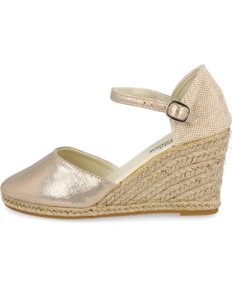 Sandalias de Mujer BUBBLE BOBBLE Q-9 CANAMO ALPARGATAS CUNA ALTA ORO