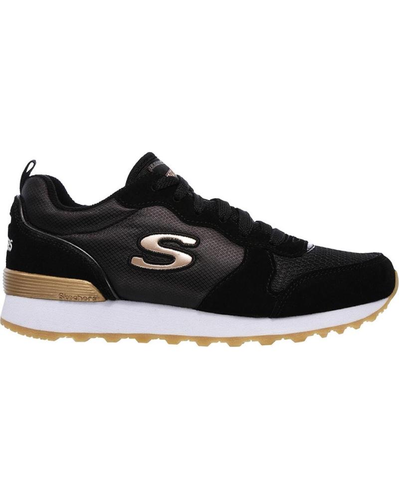 Deportivas de Mujer SKECHERS ZAPATILLAS DEPORTIVAS SKECHERS PARA MUJER, COLOR NEGRO Y DORADO MULTICOLOR