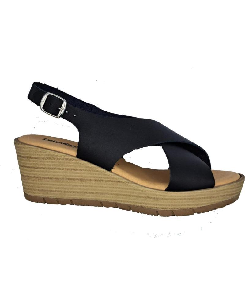 Sandalias de Mujer CALZADOMANIA SANDALIA DE PIEL NEGRO