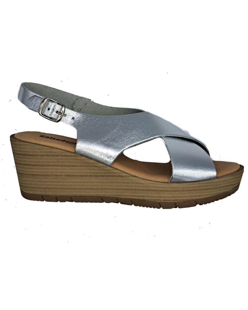 Sandálias de Mulher CALZADOMANIA SANDALIA DE PIEL PLATA