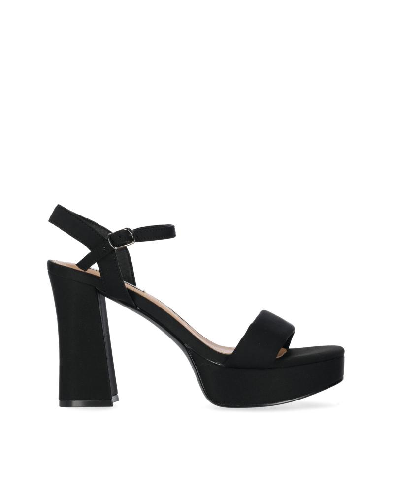 SANDALIAS DE TACÓN CHIKA10 JOLIE 02 NEGRAS CON PLATAFORMA NEGRO-BLACK