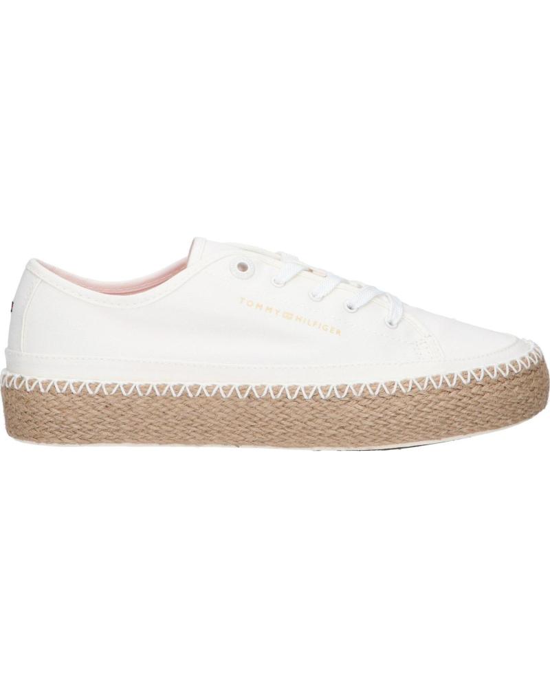Deportivas de Mujer TOMMY HILFIGER FW0FW07241 ROPE VULC SNEAKER CORPORATE YBL ECRU