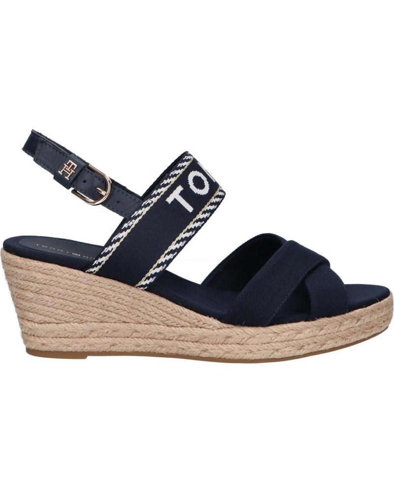 Sandalias de Mujer TOMMY HILFIGER FW0FW07091 SEASONAL WEBBING MID WEDGE DW6 SPACE BLUE
