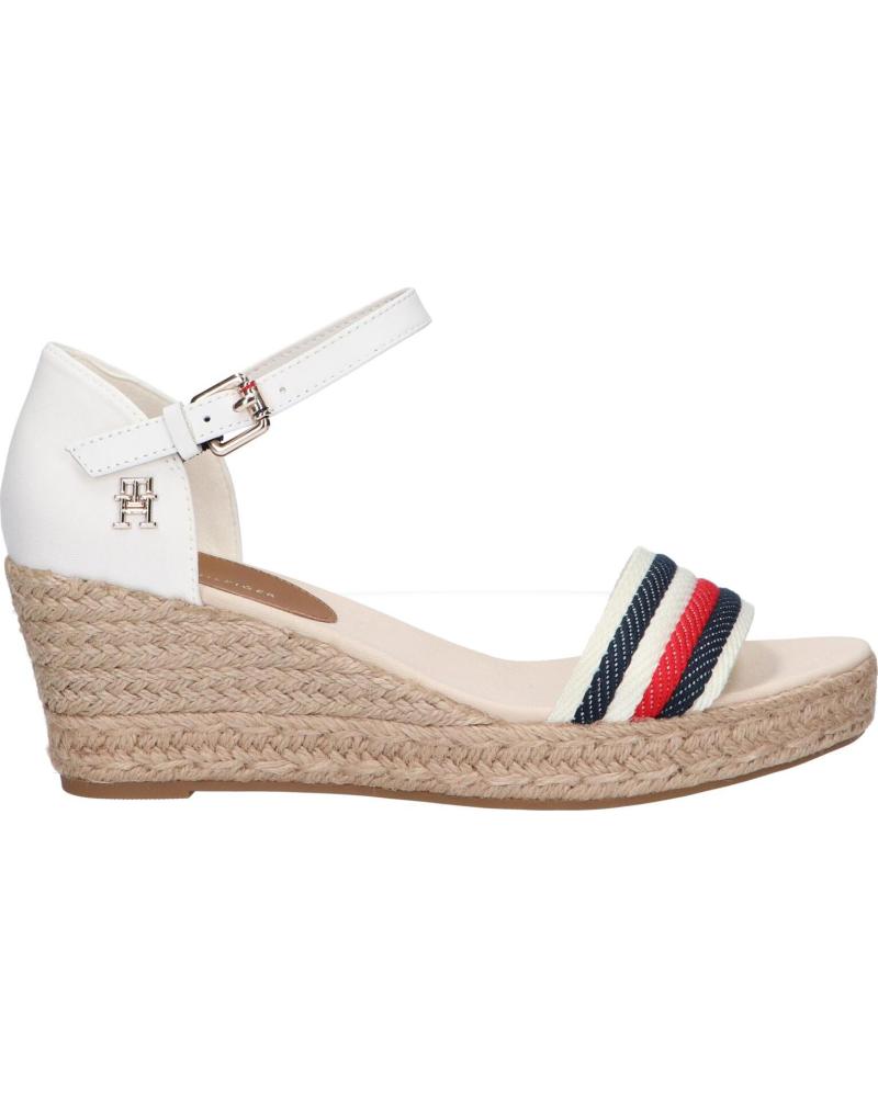 Sandalias de Mujer TOMMY HILFIGER FW0FW07078 MID WEDGE CORPORATE YBL ECRU