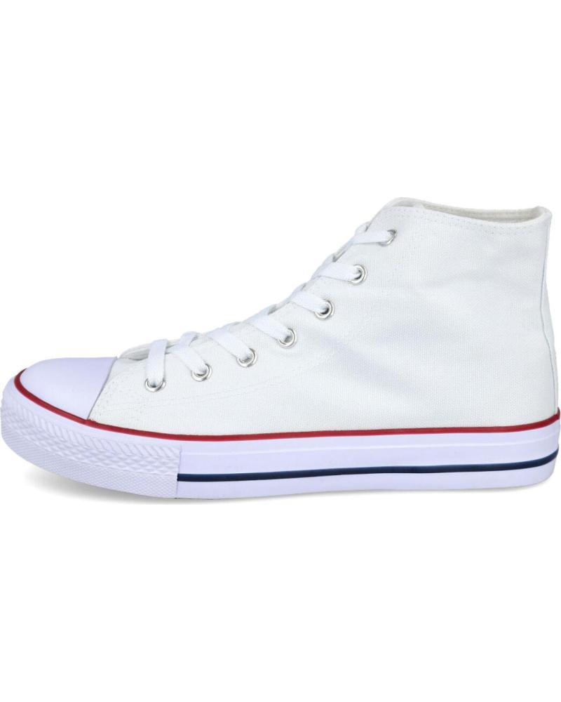 ZAPATILLAS ALTAS DE LONA L&R SHOES 9-A11A BLANCAS BLANCO