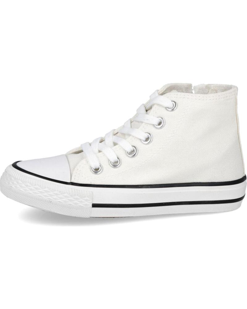 ZAPATILLAS ALTAS L&R SHOES N301 DE LONA BLANCAS BLANCO