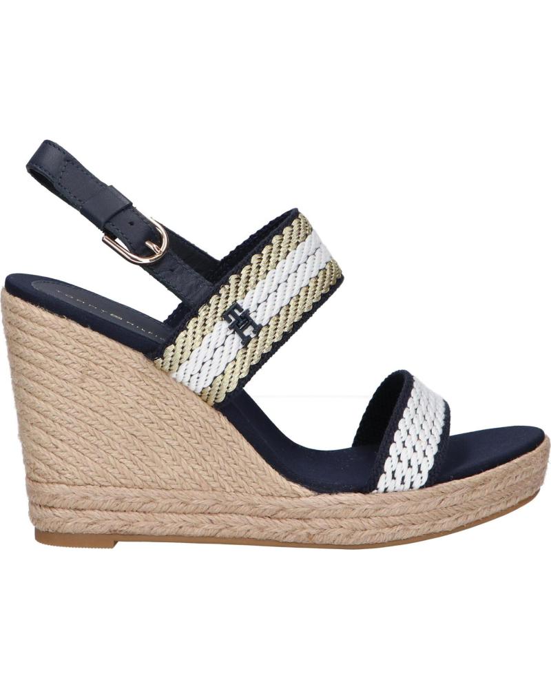 Sandalias de Mujer TOMMY HILFIGER FW0FW07089 GOLDEN WEBBING WEDGE DW6 SPACE BLUE