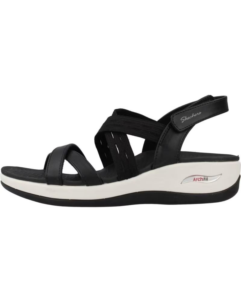 Skechers 163387 Blk Arch Fit Sunshine - Luxe Lady Sanda Negro