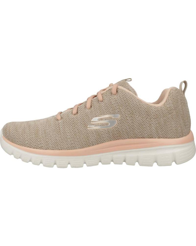 Deportivas de Mujer SKECHERS 12614 GRACEFUL TWISTED FORTUNE MARRON CLARO