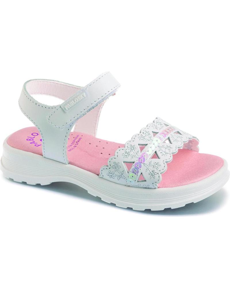 Sandalias de Niña PABLOSKY SANDALIA CON VELCRO OLIMPO 417300 BLANCO OLIMPO BLANCO