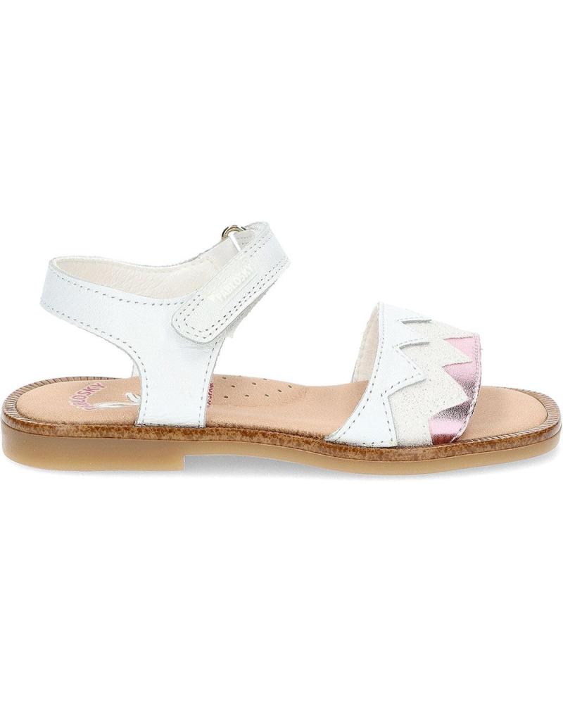 Sandalias de Niña PABLOSKY SANDALIA CON VELCRO NAPA NACAR BLANCO