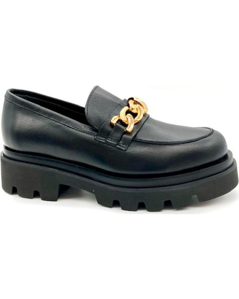 Sapatos de Mulher ALOHAS MOCASIN ANTIFAZ METAL NEGRO