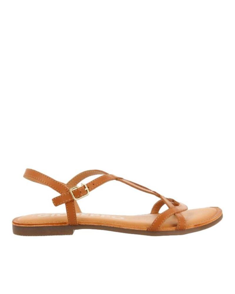 SANDALIAS PLANAS DE CUERO GIOSEPPO LAMIM MARRóN