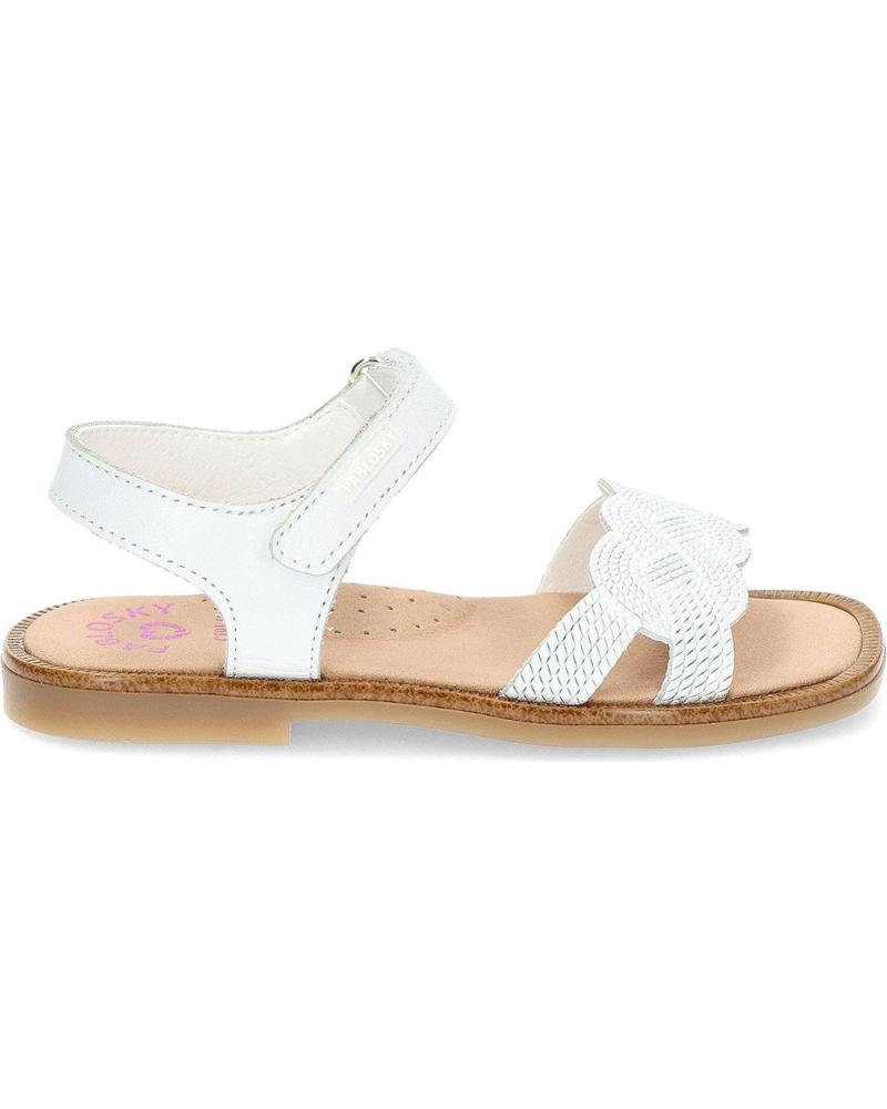 Sandalias de Niña PABLOSKY SANDALIA CON VELCRO NAPA NACAR BLANCO