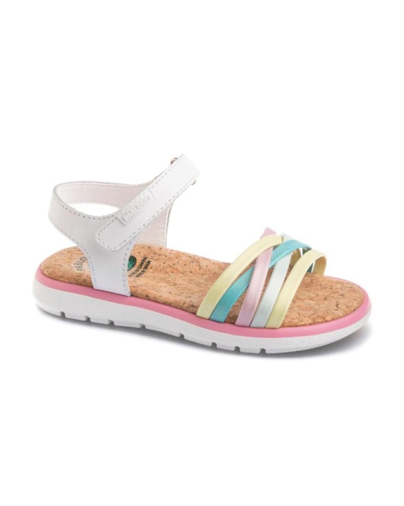 Sandalias de Niña PABLOSKY - SANDALIA TIRAS DE COLORES OLIMPO BLANCO