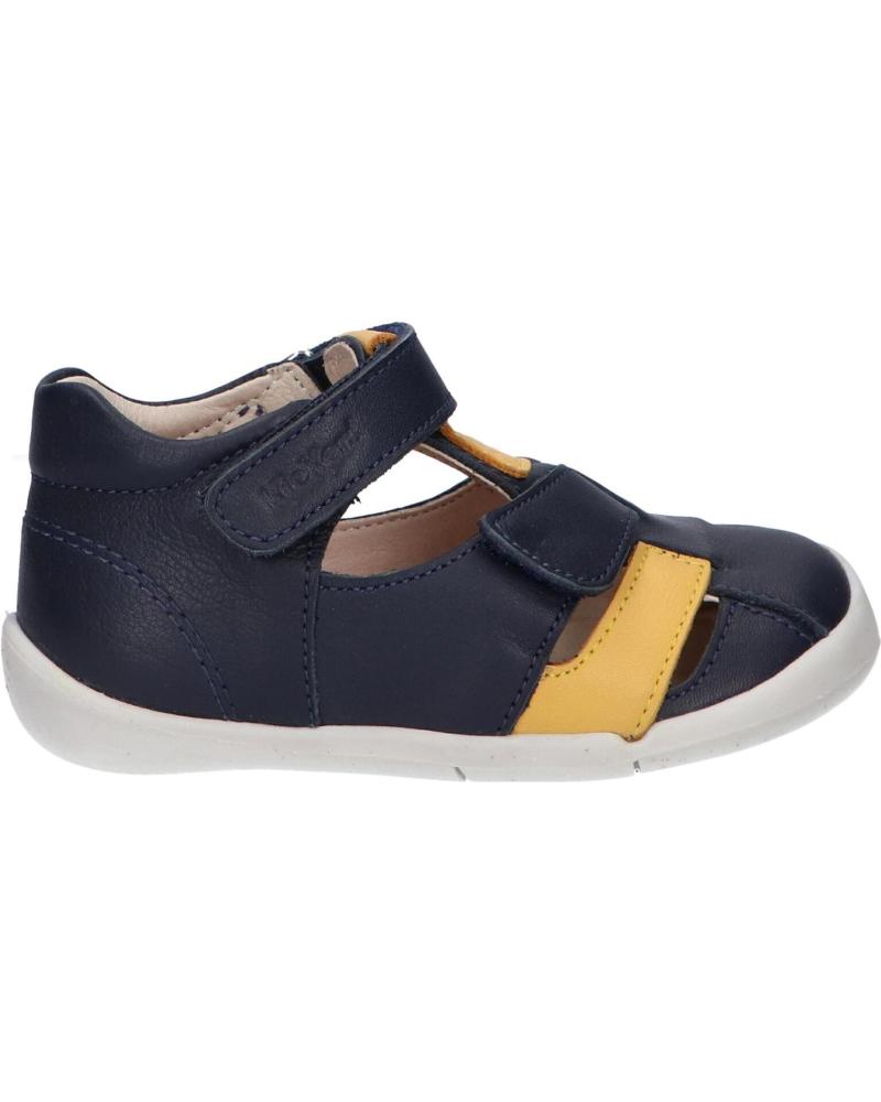 Sandalias de Niño KICKERS 858392-10 WASABOU 103 MARINE JAUNE