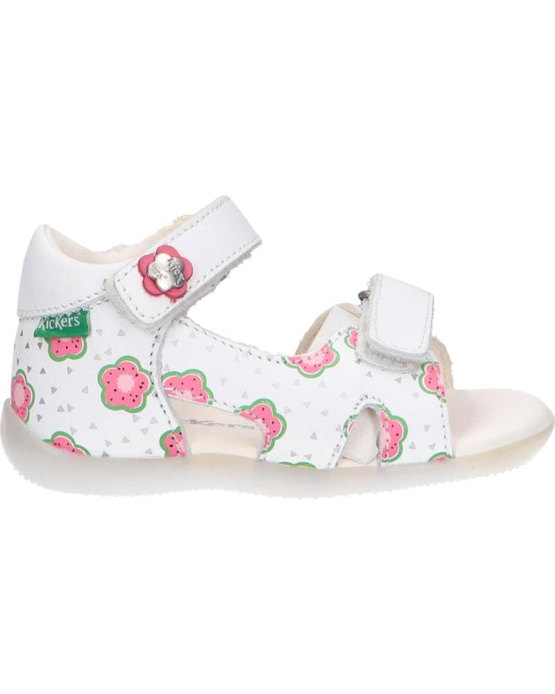 Sandalias de Niña KICKERS 860593-10 BINSIA-2 32 BLANC CASSE