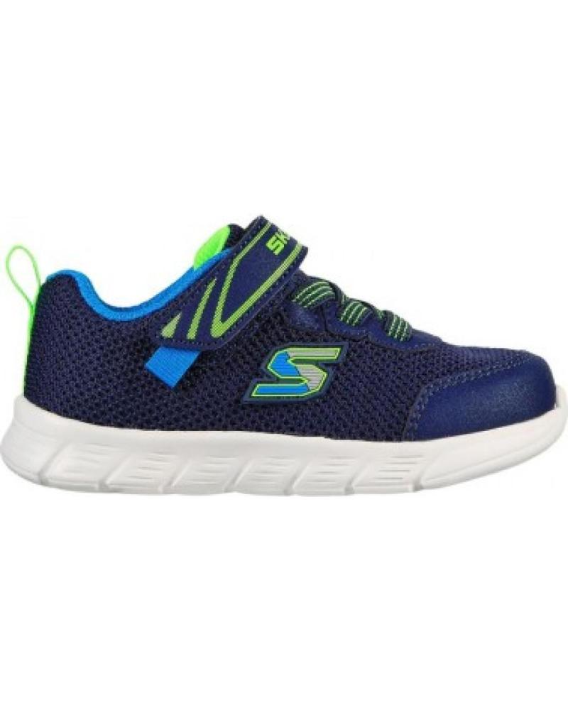 ZAPATILLAS SKECHERS COMFY FLEX MINI TRAINER NIÑA VELCRO MARINO AZUL