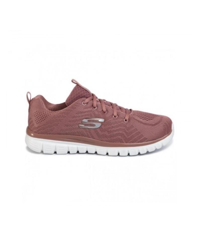 SKECHERS GRACEFUL GET CONNECTED 12615-MVE ZAPATILLAS CASUAL MUJER MALVA MVE PASTEL