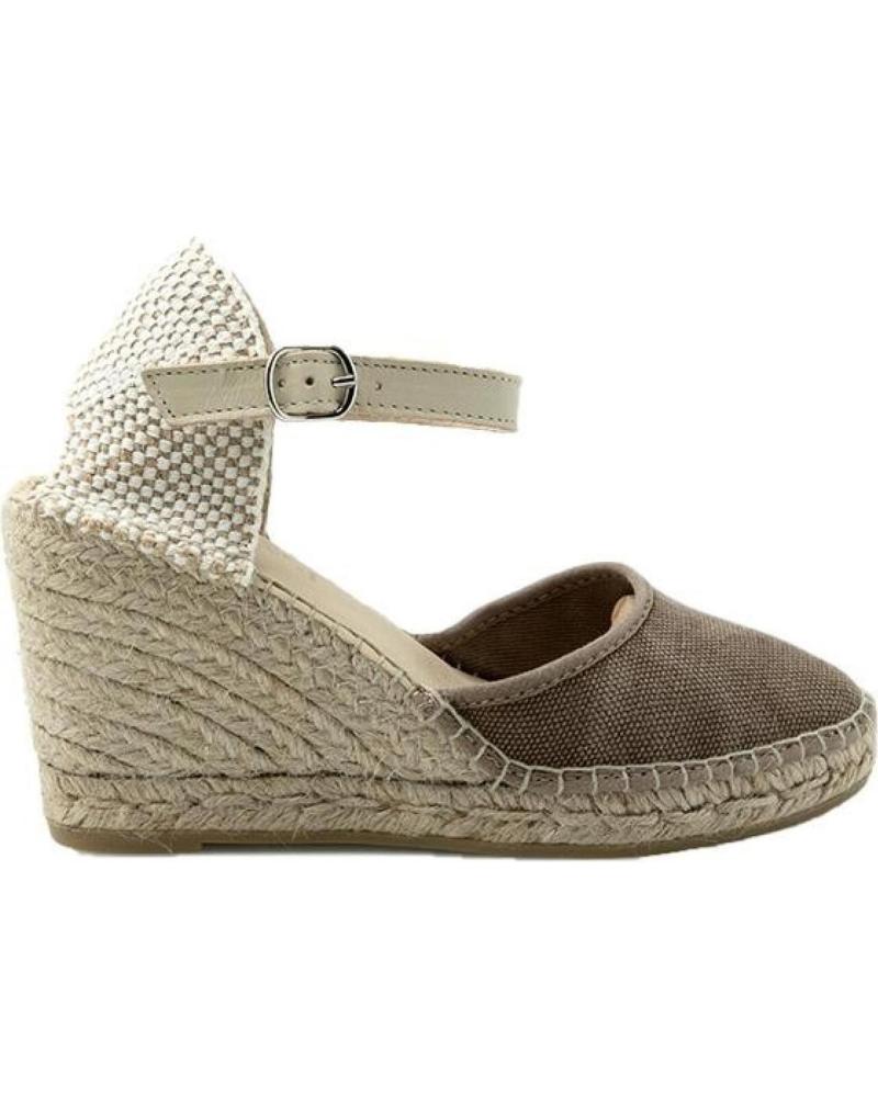 Sandalias de Mujer NATURAL WORLD 50-CUNA YUTE 8 CM TIRA ENZIM BEIGE