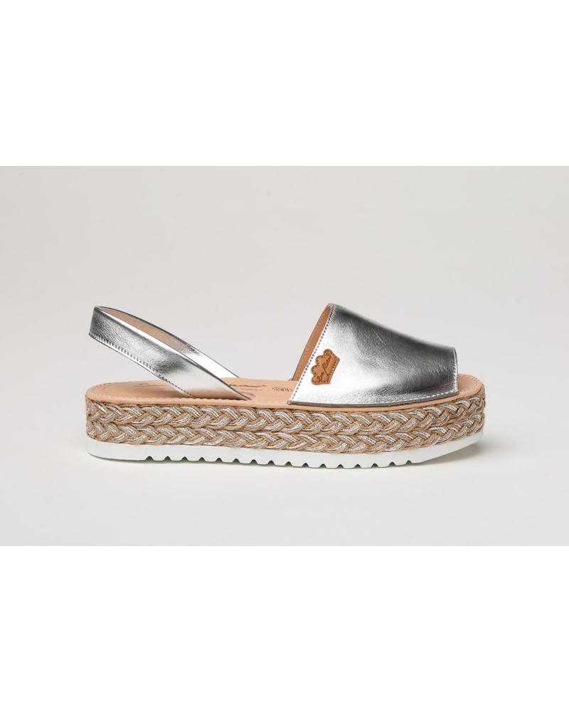 Sandálias de Mulher EVA MAÑAS IBICENCA METALIZADA GEL-MEMORY FOAM 1256 PLATA
