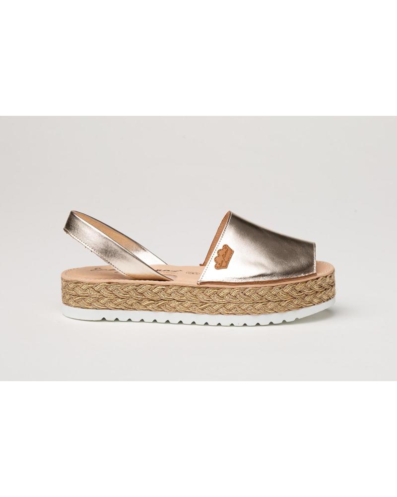 Sandálias de Mulher EVA MAÑAS IBICENCA METALIZADA GEL-MEMORY FOAM 1256 PLATINO