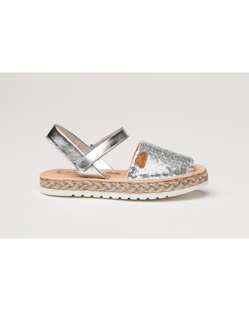 Sandalias de Niña ANGELITOS ABARCA PIEL 224 PLATA