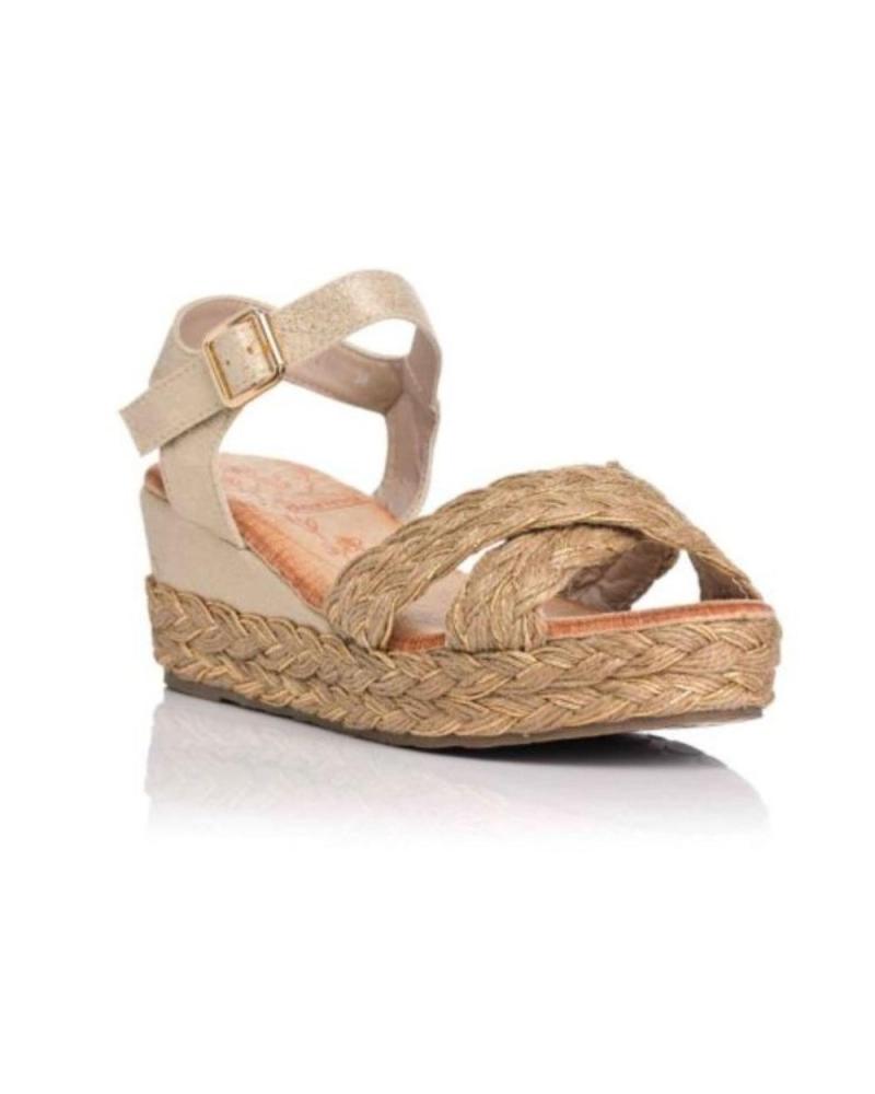 SANDALIAS DE PLATAFORMA MANDARINA 724DF DORADO