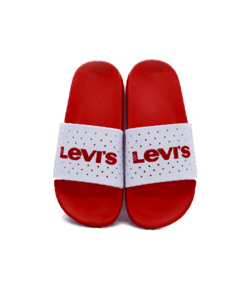 CHANCLAS LEVIS JUNE PERF ROJAS CON BANDA PERFORADA